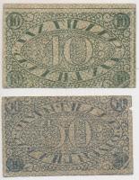 Pécs 1919. 10f + 50f házipénztár-pénztárjegy T:III