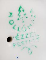 Hollóházi, kézzel festett hal, jelzett, hibátlan. 7,5x9cm