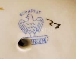 Aquincumi porcelán madár, jelzett,sorszámozott:22,  hibátlan. 15,5x9cm