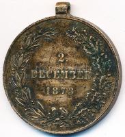 1873. "Hadiérem" I.Ferenc József Br katonai érdemérem mellszalag nélkül (36mm) T:2- Hungary 1873. "Military Medal" Franz Joseph I Br without ribbon (36mm) C:VF NMK 231.