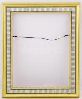 Képkeret, fa, arany  ill. ezüst színű, apró hibákkal, belső:46×51 cm, külső:57×36 cm