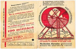 Budapest 1930-1931. "XXV. Osztálysorsjáték" játékterve és reklámja + 1938. "Fél-sorsj...