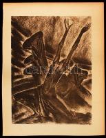 Ruzicskay György (1896-1993): Uram, nézz le rám! Algrafia, papír, jelzett az algrafián, 24×18 cm