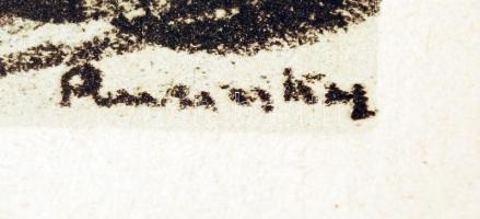 Ruzicskay György (1896-1993): A pokol tornácán. Algrafia, papír, jelzett az algrafián, 24×18 cm