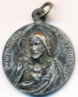 DN "Regina Sacri Scapularis Ora Pro Nobis / O Mi Jesu Misericordia" ezüstözött fém skapulá...