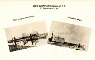 Budapest, az Első Budapesti Gőzmalom Rt. malmai (Pesti hengermalom telep, Újmalom telepe); Klösz György és fia (EK)