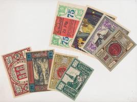 Németország / Weimari Köztársaság 1920-1922. 8db városi szükségpénz T:I,I- Germany / Weimar Republic 1920-1922. 8 pcs of necessity notes C:UNC,AU