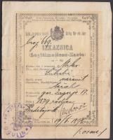 1898 Ogulin, Régi személyi igazolvány (Legitimationskarte) / ID