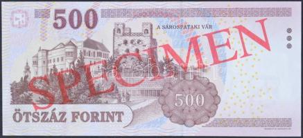 2013. 500Ft  piros "MINTA / SPECIMEN" felülnyomással, "EA 0000074" sorozat- és s...