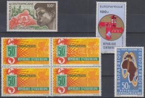 1963/1973 EUROPAFRIQUE 3 klf bélyeg + 1 négyestömb, 1963/1973 EUROPAFRIQUE 3 diff. stamps + 1 block of 4