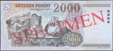 2013. 2000Ft piros "MINTA / SPECIMEN" felülnyomással (2x) sorszámkövetők "CA 0000061&...