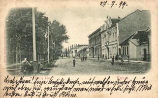 1899 Kassa, Rákóczi körút, kiadja Varga Bertalan / street (EK)