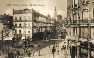 Porto, Praca da Liberdade e Rua dos Clérigos / square, street