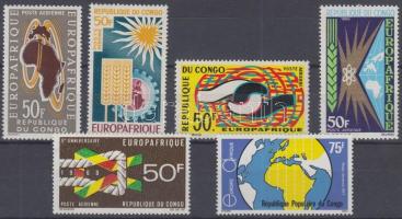 1963/1977 Europafrique 6 klf bélyeg, 1963/1977 Europafrique 6 diff. stamps