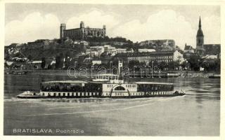 Pozsony, Vár, SS Orel / castle, steamship