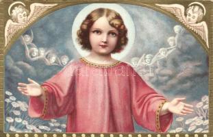 Child Jesus, golden decoration litho (EK)