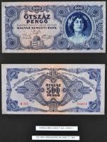 1945-1946. 50P-100.000.000BP (40x) + "MNB" bélyegek (3x négyes ívben) gyűjtemény egyedi al...
