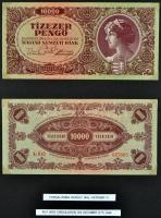 1945-1946. 50P-100.000.000BP (40x) + "MNB" bélyegek (3x négyes ívben) gyűjtemény egyedi al...