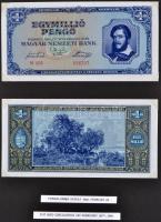1945-1946. 50P-100.000.000BP (40x) + "MNB" bélyegek (3x négyes ívben) gyűjtemény egyedi al...