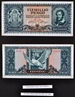 1945-1946. 50P-100.000.000BP (40x) + "MNB" bélyegek (3x négyes ívben) gyűjtemény egyedi al...