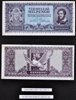 1945-1946. 50P-100.000.000BP (40x) + "MNB" bélyegek (3x négyes ívben) gyűjtemény egyedi al...