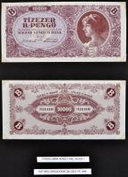 1945-1946. 50P-100.000.000BP (40x) + "MNB" bélyegek (3x négyes ívben) gyűjtemény egyedi al...