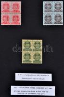 1945-1946. 50P-100.000.000BP (40x) + "MNB" bélyegek (3x négyes ívben) gyűjtemény egyedi al...