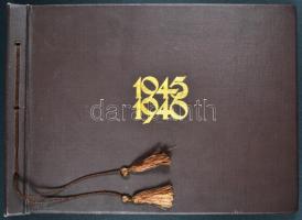 1945-1946. 50P-100.000.000BP (40x) + "MNB" bélyegek (3x négyes ívben) gyűjtemény egyedi al...