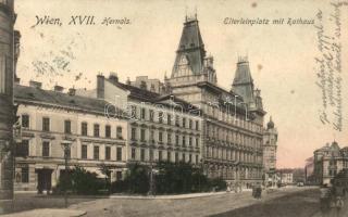 Vienna, Wien XVII. Hernals, Elterleinplatz, Rathaus / square, town hall (EK)