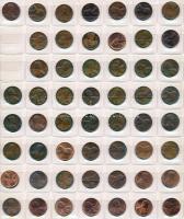 Amerikai Egyesült Államok ~360db-os vegyes fémpénz gyűjtemény, főleg cent, dime érmék, néhány quarte...