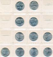 Amerikai Egyesült Államok ~360db-os vegyes fémpénz gyűjtemény, főleg cent, dime érmék, néhány quarte...