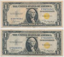 Amerikai Egyesült Államok 1935A 1$ (2x) T:III USA 1935A 1 Dollar (2x) C:F