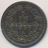 Ausztria 1858A 5/10Kr Cu T:2- Austria 1858A 5/10 Kreuzer Cu C:VF Krause KM#2182