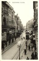 Zagreb, Ilica / street, shops, restaurant, tram