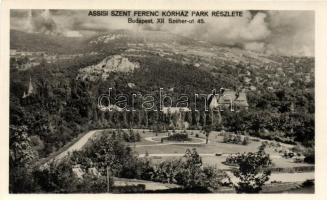 Budapest II. Széher út 45., Assisi Szent Ferenc Kórház parkja