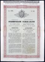 Budapest 1880. "Kamatozó nyereménykölcsön a Tisza és mellékfolyói szabályozására és Szeged város újjáépítésére" részkötvénye 100 osztrák értékű forintról T:III