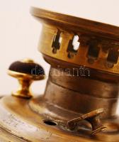 Antik orosz réz szamovár, címerrel és "Tula / P. Gudkova" jelzéssel, 31,5×27,5 cm /
Antiqu...