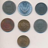 1940-1947. 2f Br/Fe/Zn/tombak (6xklf) + 1983. 20f Al "Termelj több élelmet" T:vegyes