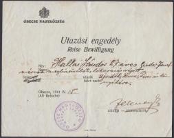 1918-1919 5 db szabad utazásra jogosító igazolvány