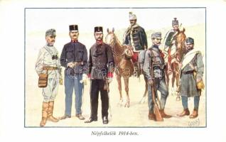 Népfelkelők 1914-ben / WWI Hungarian military officers s: Garay (EK)