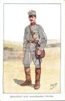 Honvédtüzér nyári menetöltözetben 1914-ben / WWI Hungarian artilleryman s: Garay