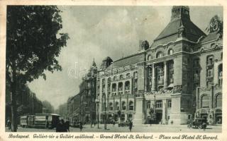 Budapest XI. Gellért tér, szálló, villamos, autó (EK)