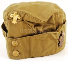 Cserkész sapka "Hungária" sapkajelvénnyel, azonosító számmal