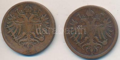 Olasz Államok/Lombardia-Velence 1862A 1S Cu + 1862B 1S Cu T:2-
Italian States/Lombardy-Venice 1862A ...