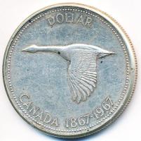 Kanada 1967. 1$ Ag "100 éves a Konföderáció" T:2,2- Canada 1967. 1 Dollar Ag "100th Anniversary of the Confederation" C:XF,VF