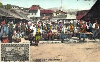 Bosnian folklore, market place (fa)