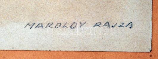 Makoldy József (1890-?):Dr. Baltazár Dezső. Ceruza, papír, jelzett, 36×26 cm