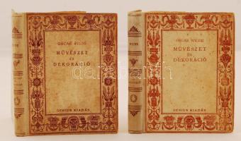 Wilde, Oscar: Művészet és dekoráció.I-II. kötet. Budapest, (1924), Genius kiadás. Kiadói egészvászon kötésben. A fedőlap kissé viseletes, egyébként jó állapotú. 12,5x10cm