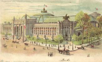 1900 Paris, Exposition Universelle, Le Grand Palais / exhibition, palace, hold to light litho (EK)