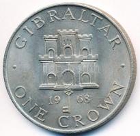 Gibraltár 1968. "II. Erzsébet - Gibraltari korona" T:1-  Gibraltar 1968. Elisabeth II. - Gibraltar crown. C:AU